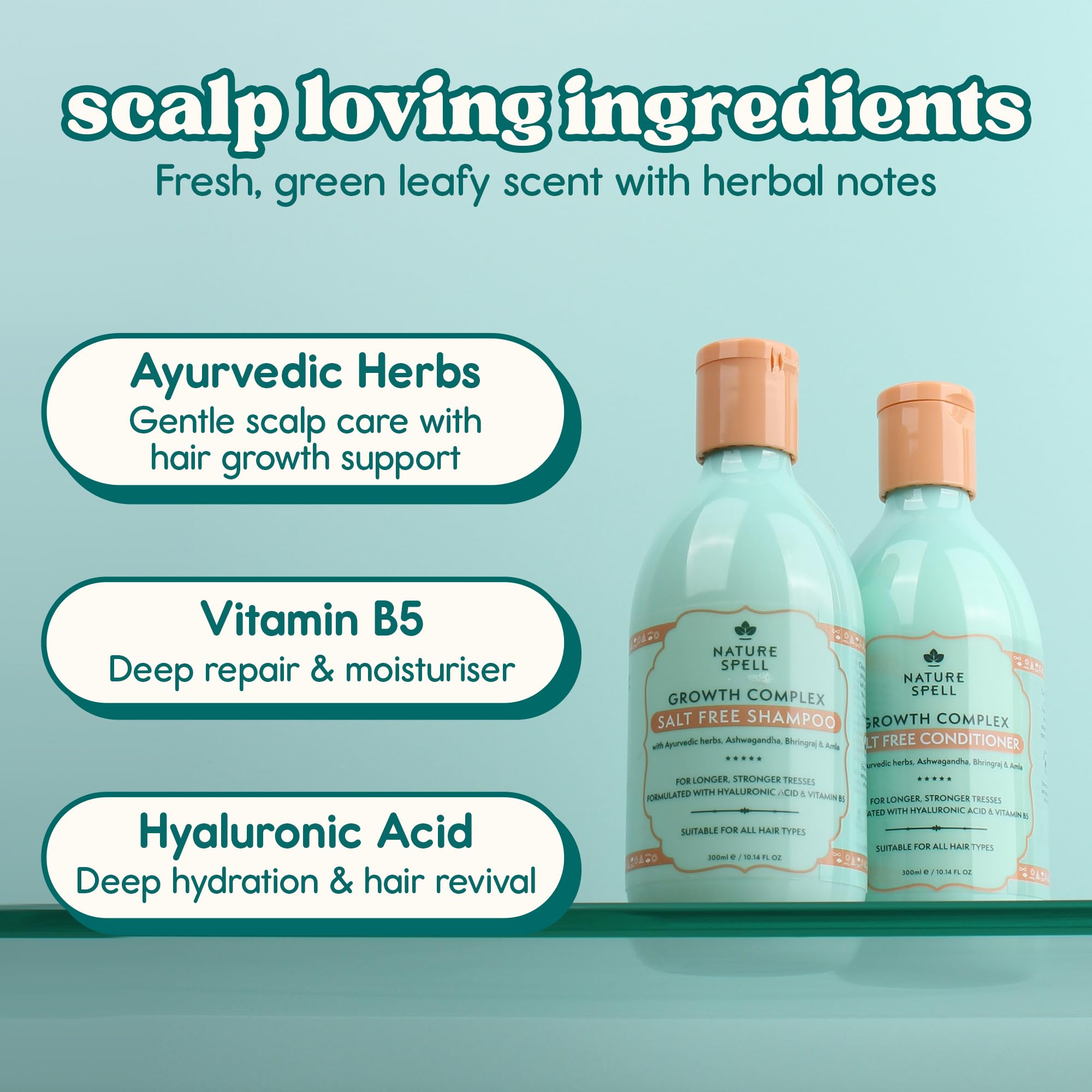 Nature Spell Hair Growth Trio, with Rosemary Oil, Shampoo & Conditioner Set