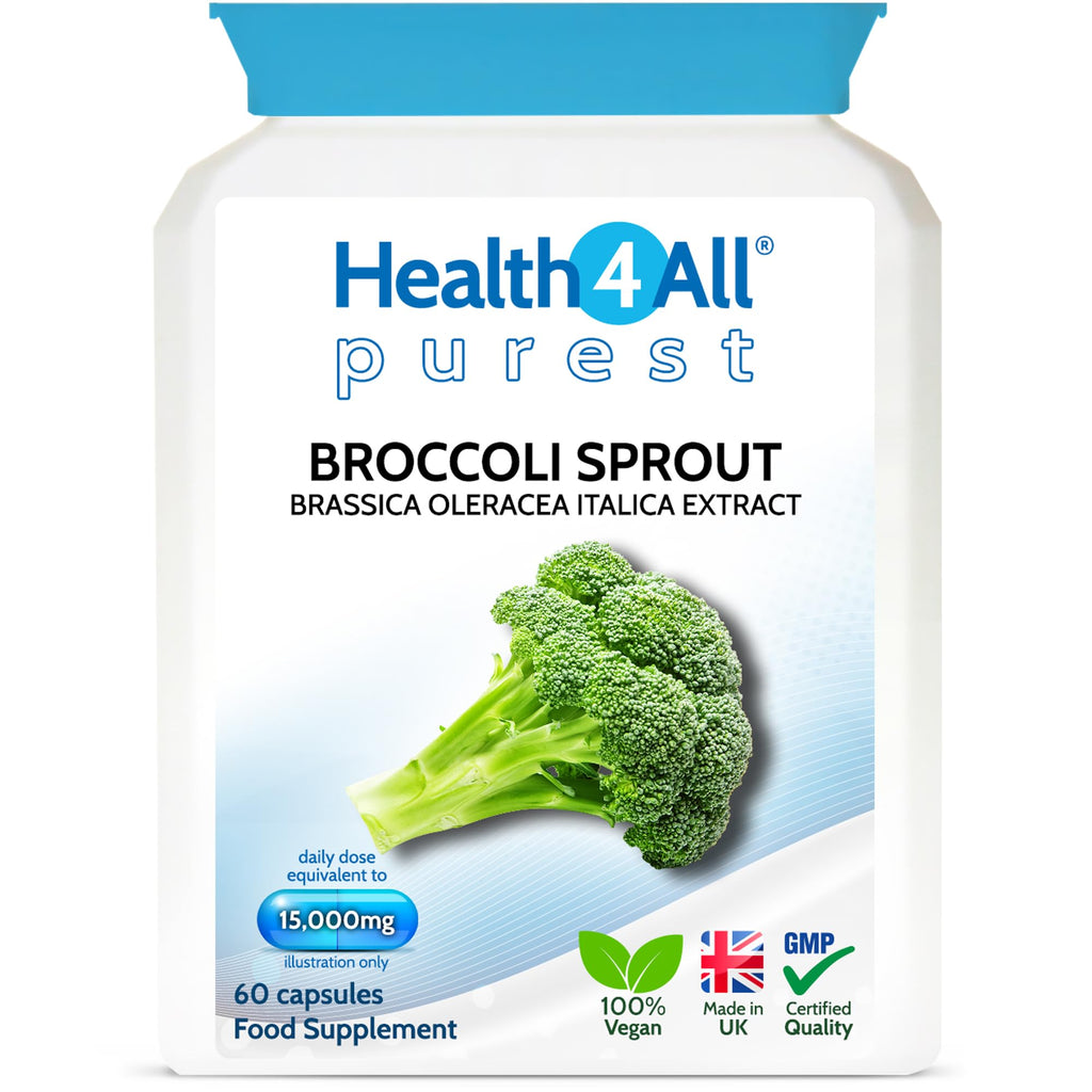 Broccoli Sprout Extract 15,000mg - 7500mcg Sulphoraphane, 60 Vegan Capsules