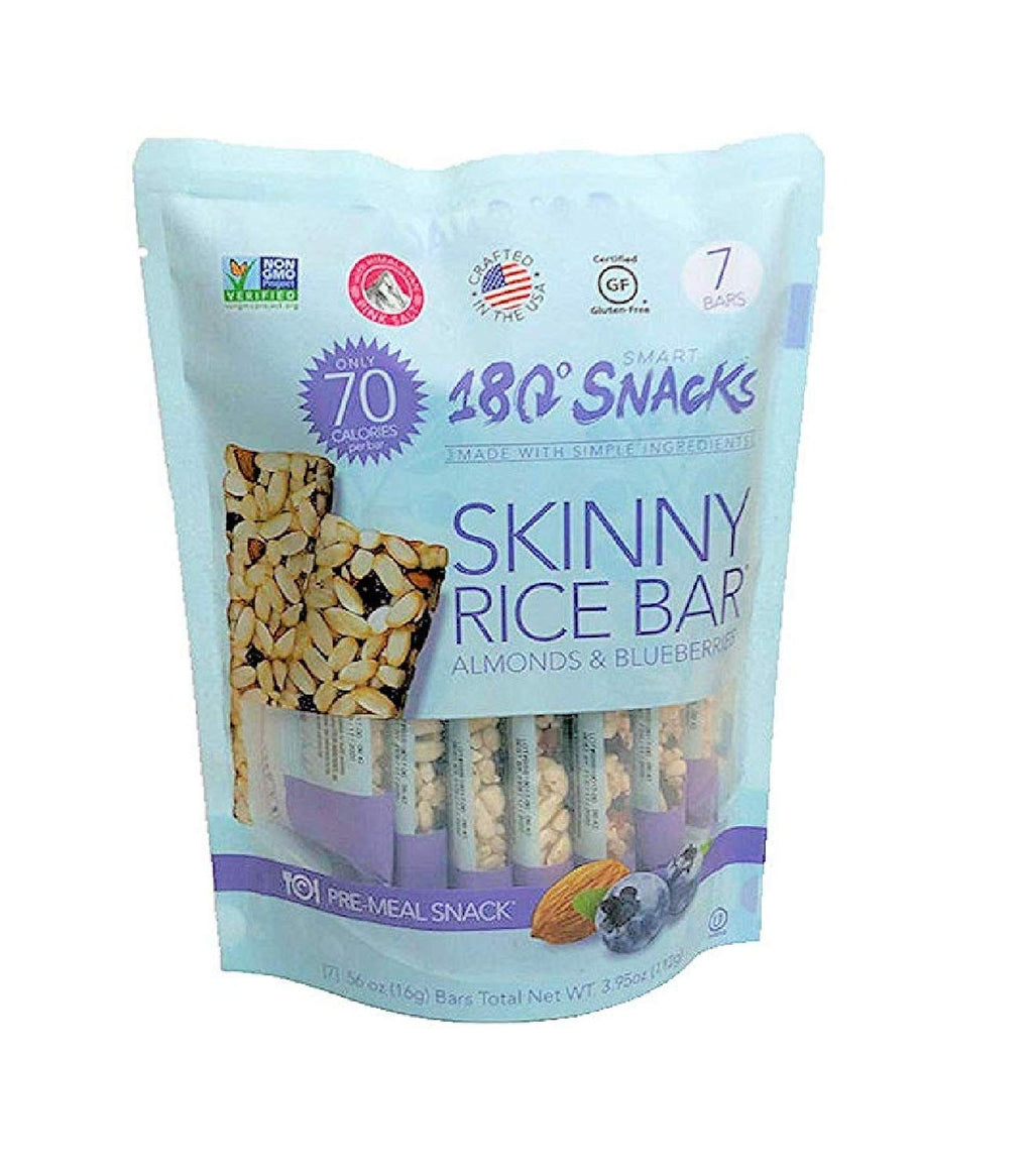 180 Snacks Skinny Rice Bar with Himalayan Salt 2 Variety Pack, Total 14 Bars