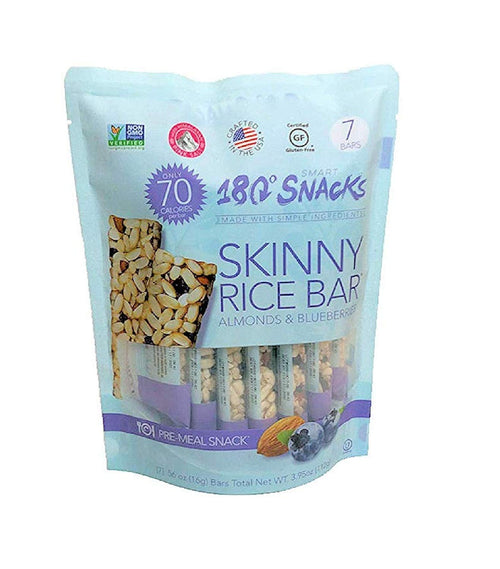 180 Snacks Skinny Rice Bar with Himalayan Salt 2 Variety Pack, Total 14 Bars