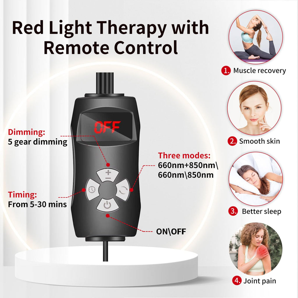 Red Light Therapy for Body Face with Stand,Infrared Light Therapy Lamp,660nm Red Light and Near Infrared 850nm for Back Pain & Muscle Recovery(Panel Large)