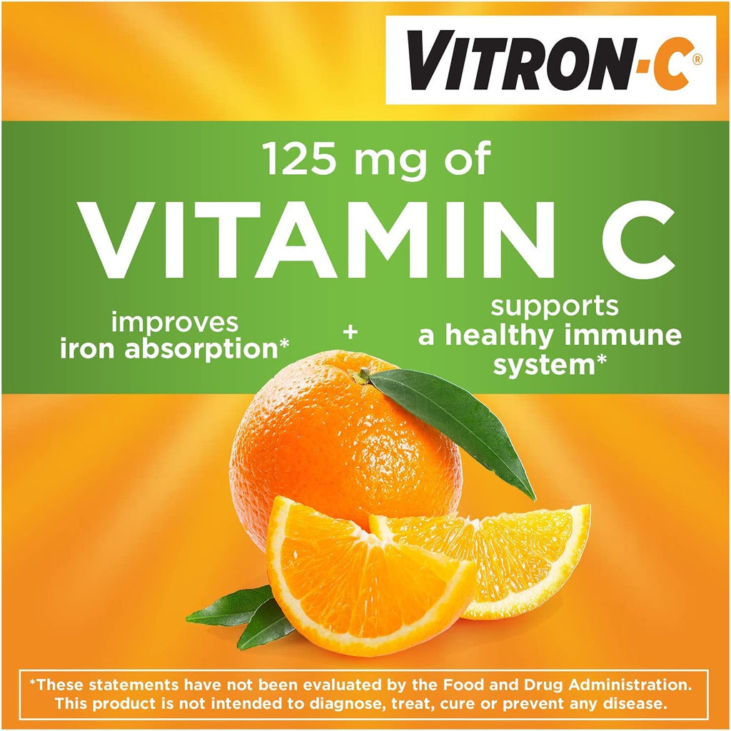 Vitron-C Iron Supplement Plus Vitamin C Coated Tablets 60 ct (5 Pack)