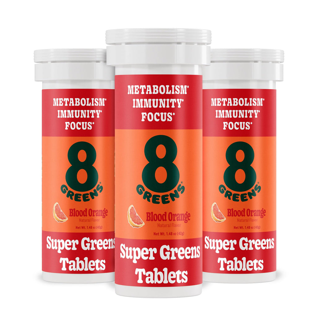 8Greens Supergreens Effervescent Tablets, Blood Orange, 30 Servings