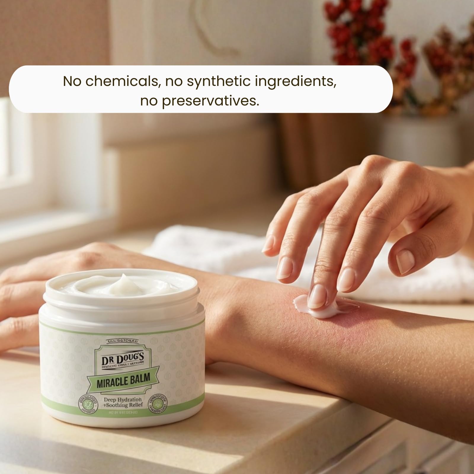 Dr. Doug's Original Miracle Balm – Hydrating, All-Natural & Toxin-Free Skin Care | Organic, Handmade Balm for Dry, Itchy Skin | Cruelty-Free & Paraben-Free Formula