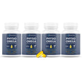 Physio Omega 2400mg Fish Oil with Omega 3 Fatty Acid Supplement - Vascular & Cognitive Supplements for Adults - Non-GMO, Burpless, Light Citrus Flavor, Sustainably Sourced - 4 Packs, 240 Softgels
