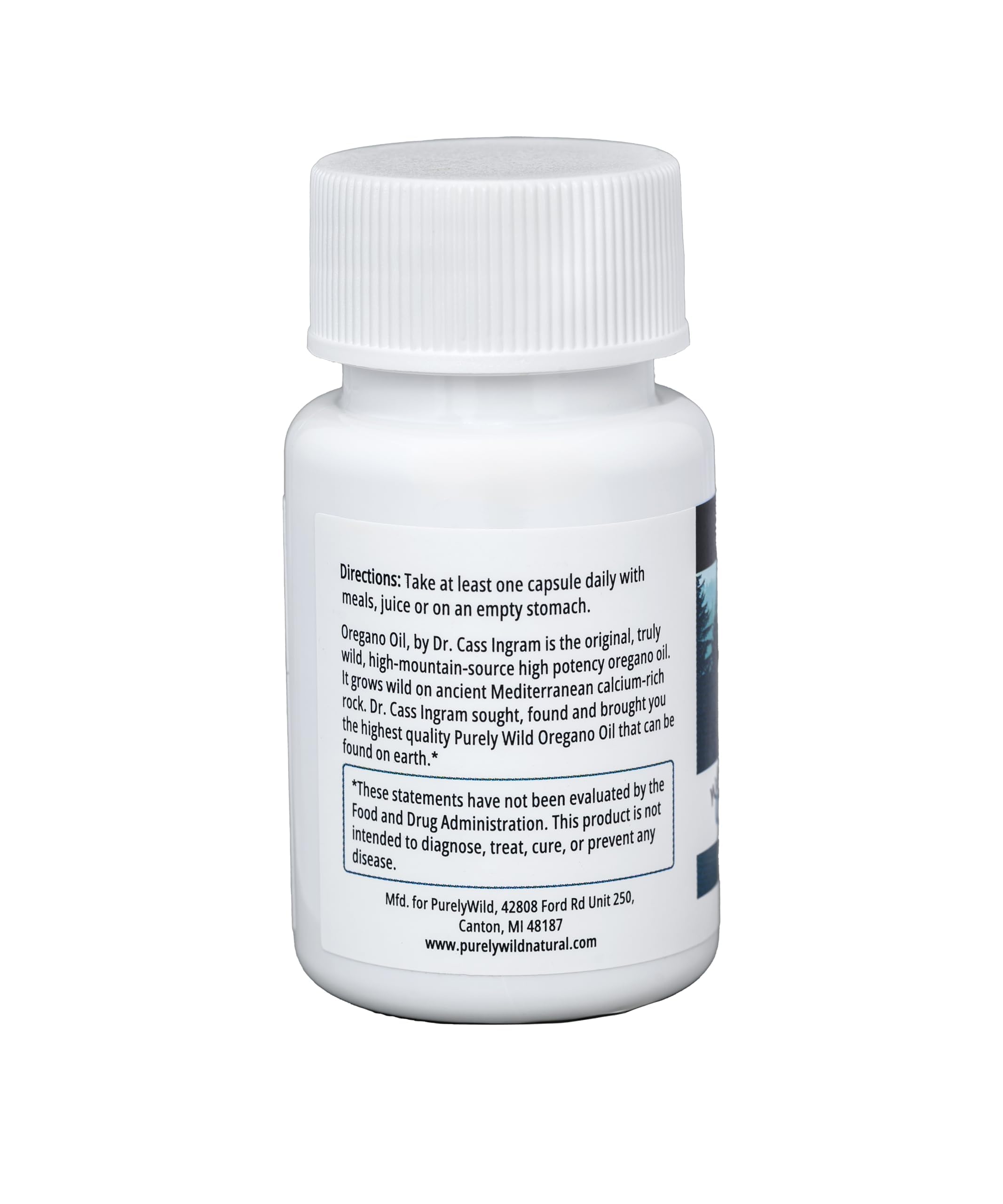 PURELY WILD Wild Oregano Oil Softgels by Dr. Cass Ingram - Wild-Harvested Turkish Oregano, Steam-Distilled and Emulsified in Extra Virgin Olive Oil - Immune & Digestive Support - Non-GMO - 90 Softgels