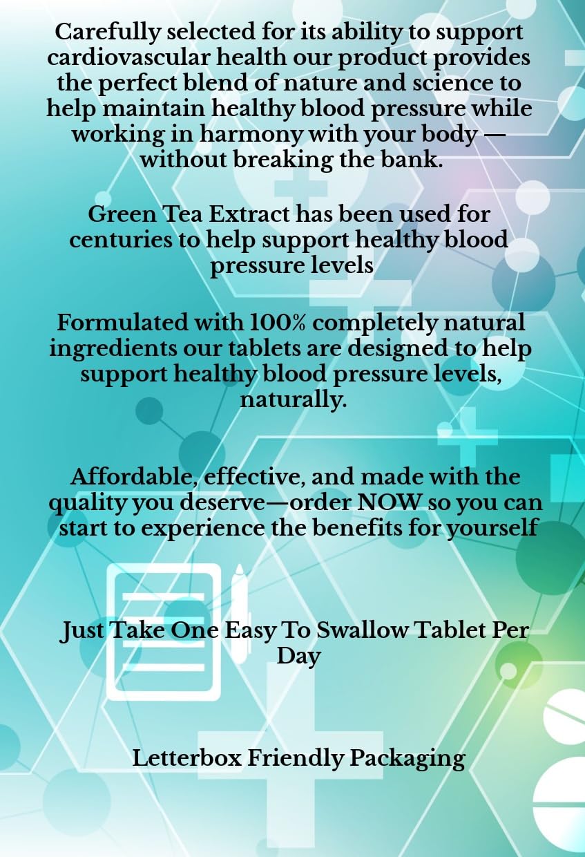 Blood Pressure Support - High Potency Natural Food Supplement Pills - 180 Day Supply