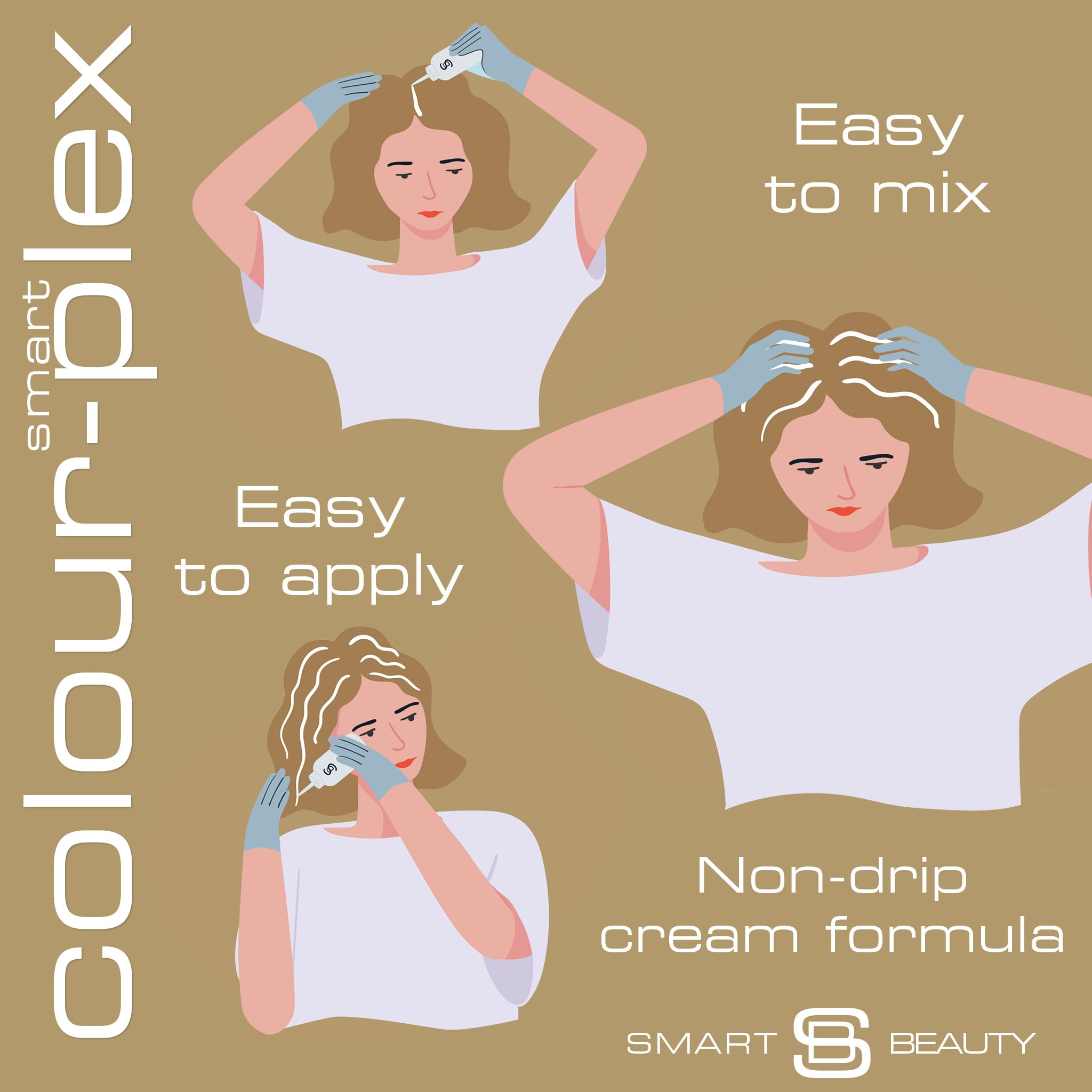 Platinum Blonde Hair Dye with added Plex Hair Care Conditioner, Permanent Hair Colour with Natural Platinum Hair Toner for Blonde Hair, Vegan Hair Dye, Cruelty-Free - Smart Beauty (Pack of 2)