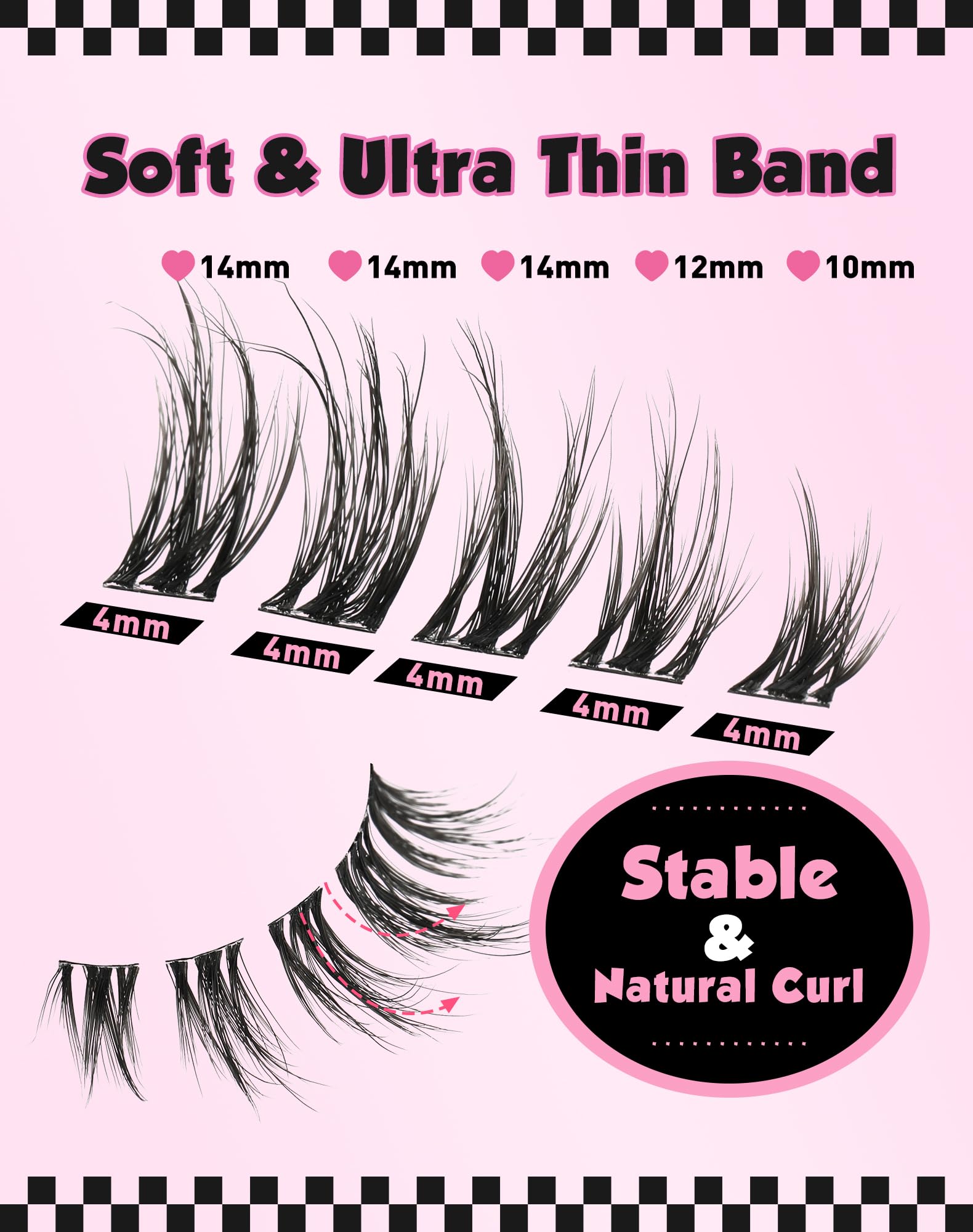Lash Clusters 7 Pairs Cluster Lashes Natural Look DIY Lash Extension Lashes That Look Like Extensions Wispy Lashes Fluffy Eyelash Clusters Thin Band & Soft