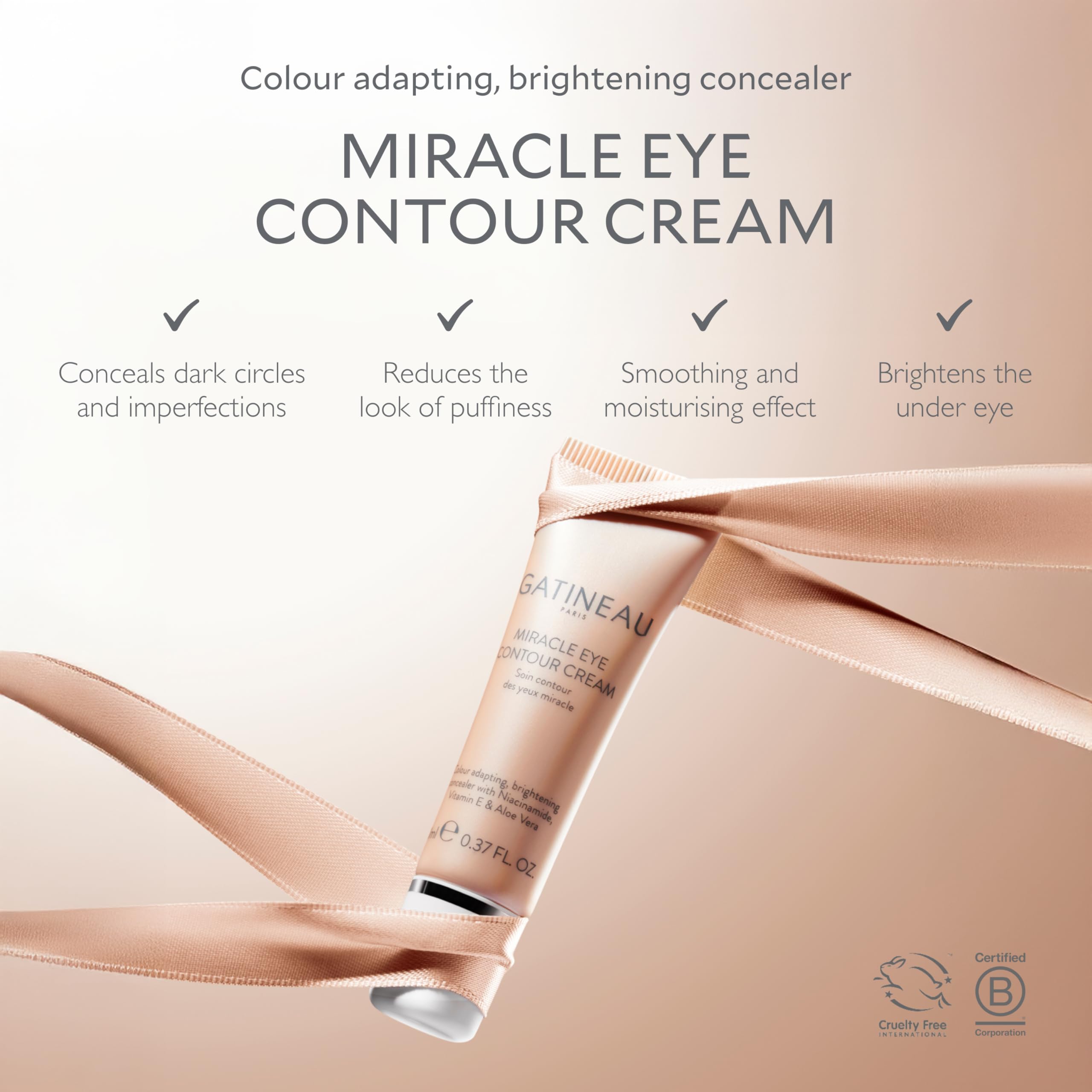 Gatineau - Perfection Ultime Miracle Eye & Face Contour Cream, Conceal Dark Circles, Hydrating with Hyaluronic Acid & Vitamin E (11ml)