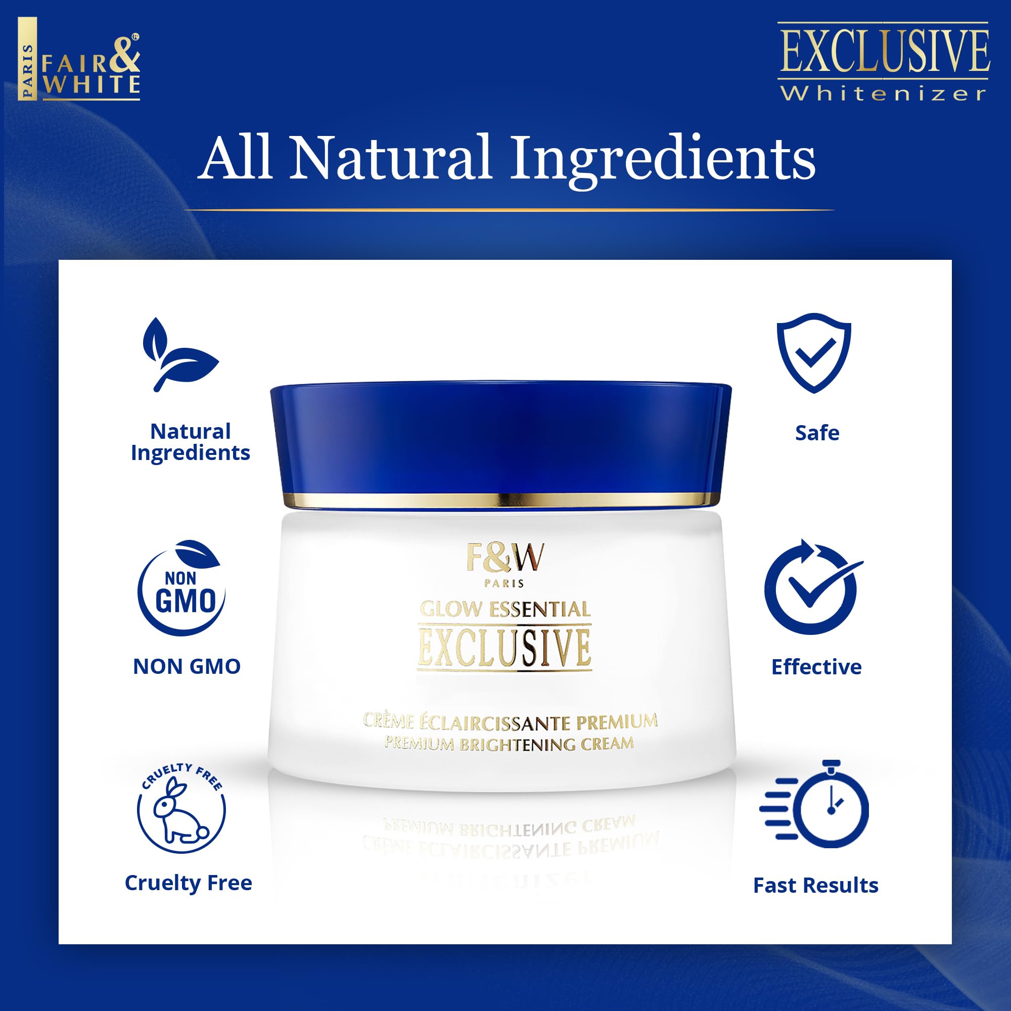Fair & White Exclusive Fade Face & Body Cream, 200ml / 6.76fl.oz.