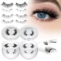 Higu clace Magnetic-Lashes with Applicator, 4 Pairs Magnetic Eyelashes No Glue or Eyeliner Needed, Easy to Wear and Remove(Style 4B)