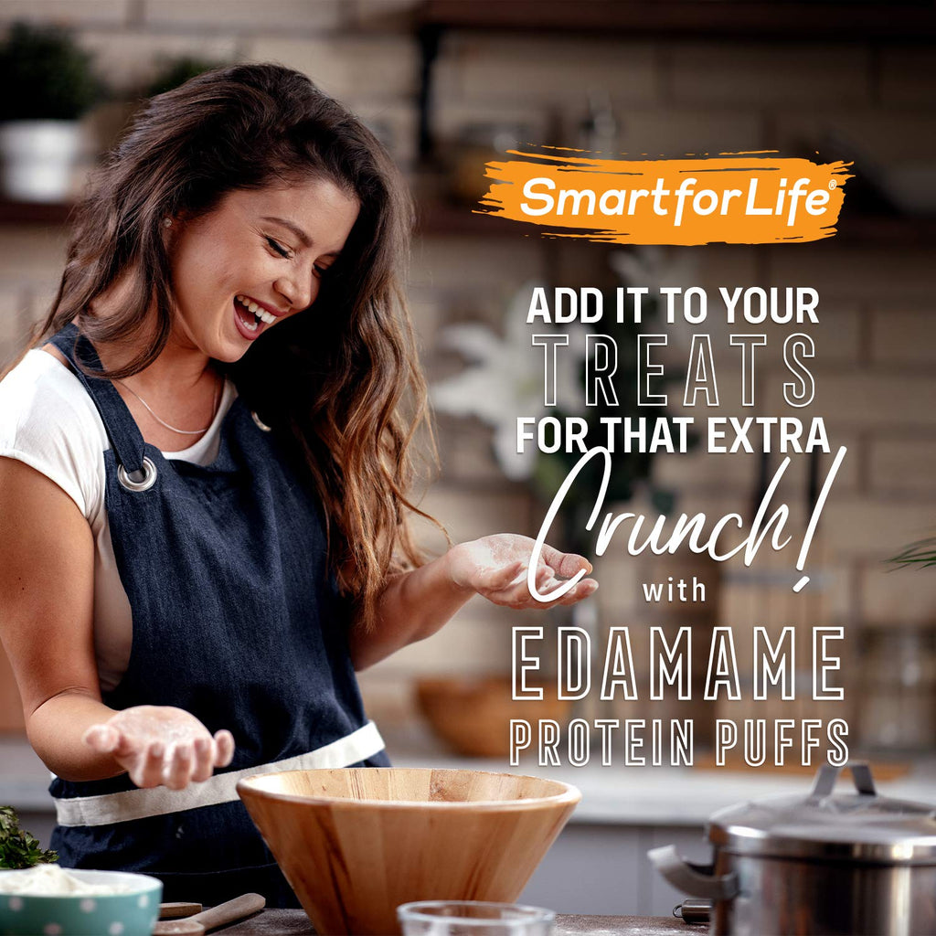 Smart for Life - Edamame Protein Puffs - High Zero Sugar Soy Protein Isolate Puffs 3LB - 20 Grams Snacks - Non-GMO, Gluten-Free, Vegan - 3 PoundsBox - 53 Servings