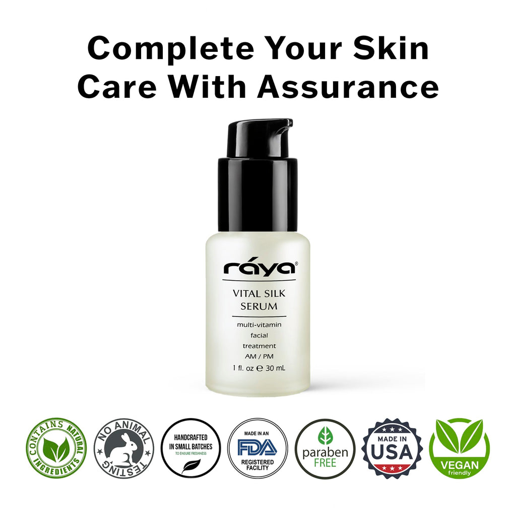 RAYA Vital Silk Serum (509) | Multi-Vitamin Facial Treatment for All Non-Sensitive Skin Beginning to show signs of Age | Softens and Smooths Complexion | Protects From Environmental Damage