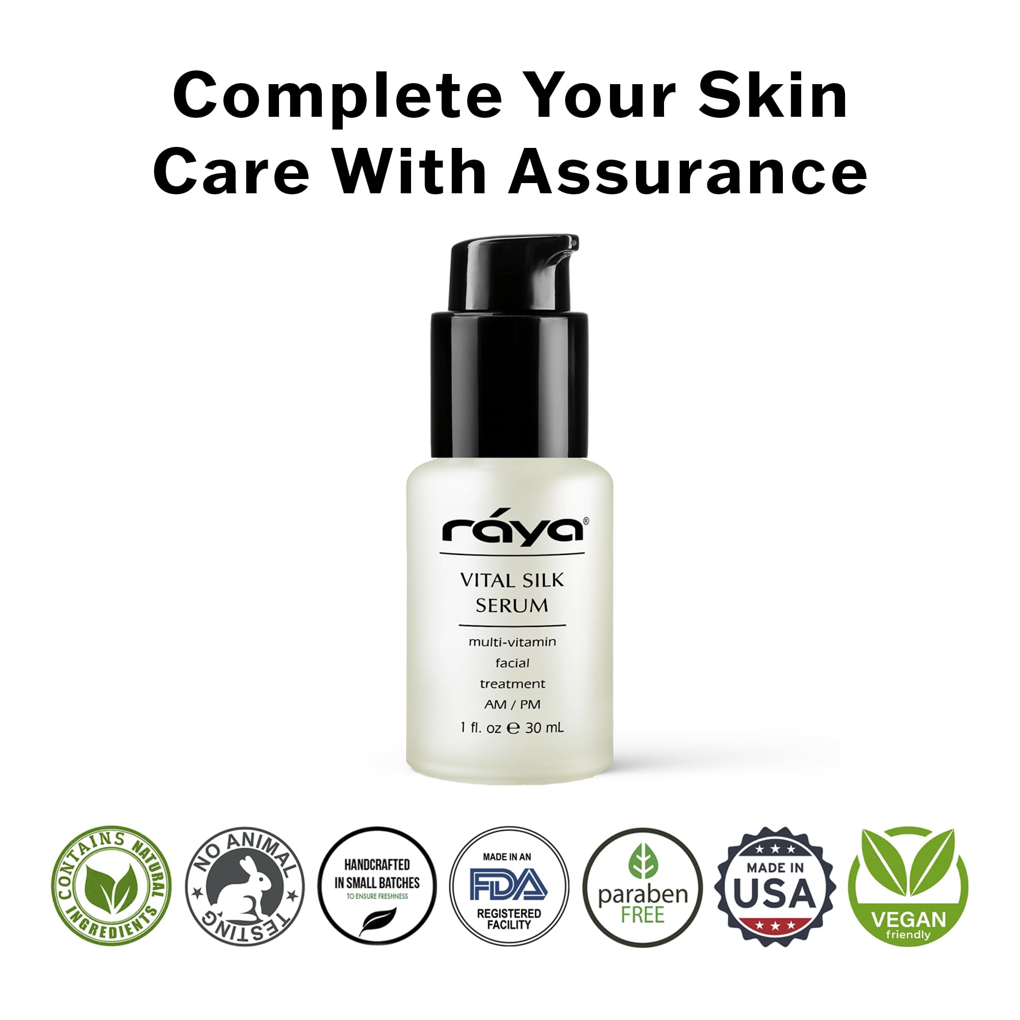 RAYA Vital Silk Serum (509) | Multi-Vitamin Facial Treatment for All Non-Sensitive Skin Beginning to show signs of Age | Softens and Smooths Complexion | Protects From Environmental Damage