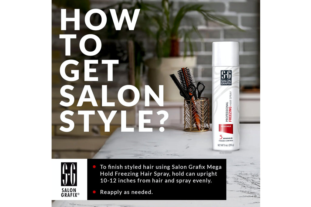 Salon Grafix Hairspray Freezing Mega Hold 10 Ounce (295ml) (6 Pack)