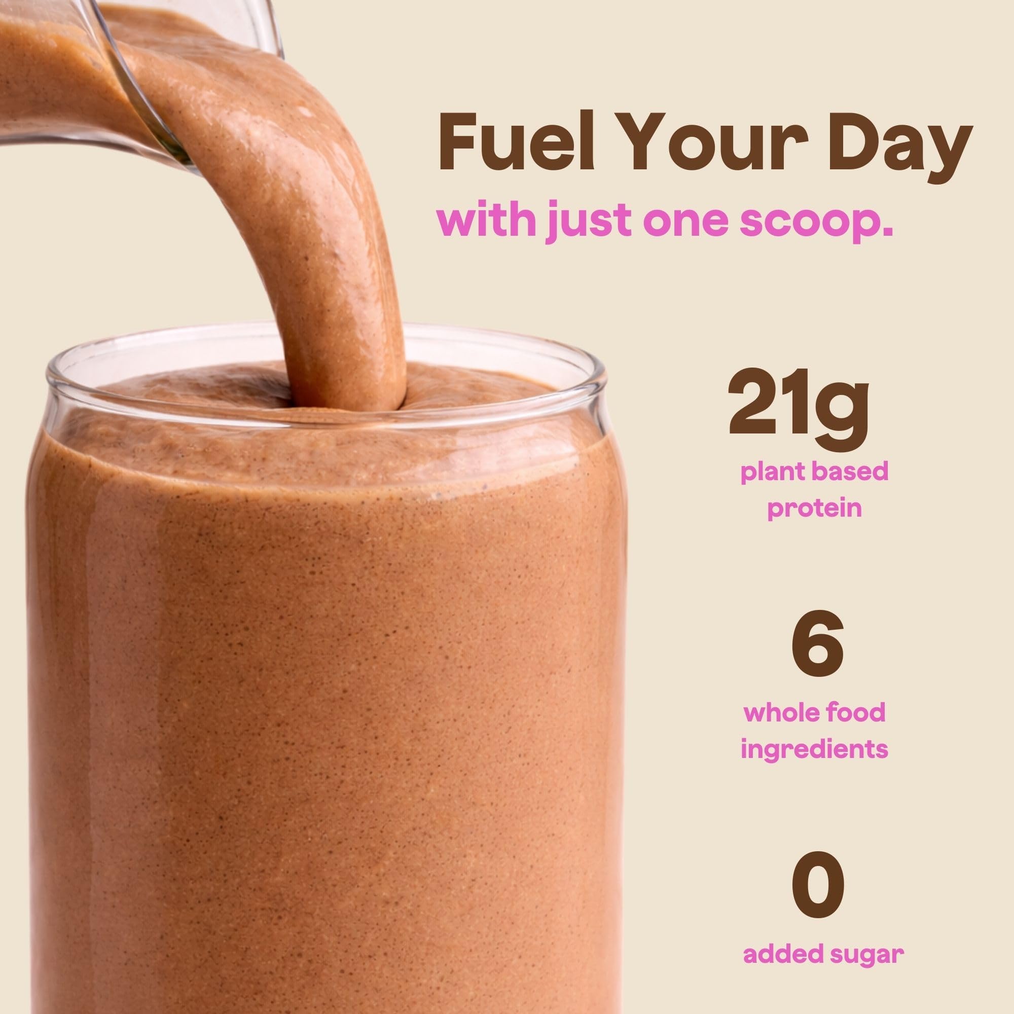 The Bomb Co. Bomb Plant Protein, Protein Powder with 21g Protein, Amino Acids, Zero Sugar, Pea Protein, Cocoa, Chia Seeds, Pumpkin Seeds, Vanilla & Monk Fruit, Gluten Free, Chocolate Flavor, 20 Srvgs