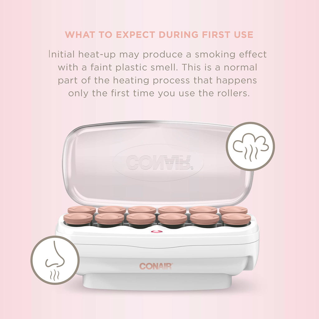Conair Ceramic 1 1/2-inch Hot Rollers, Super Clips Included, Create Big Bouncy Curls