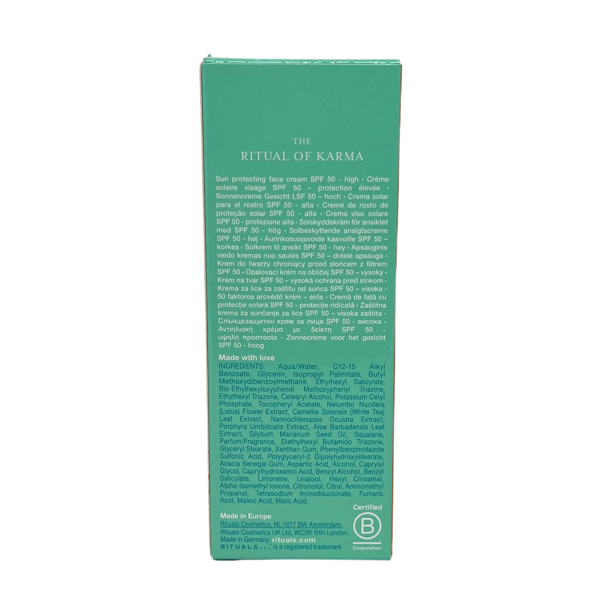 Rituals The Rituals of Karma, Sun Protection Face Cream, With SPF 50, 1.6 Fl Oz