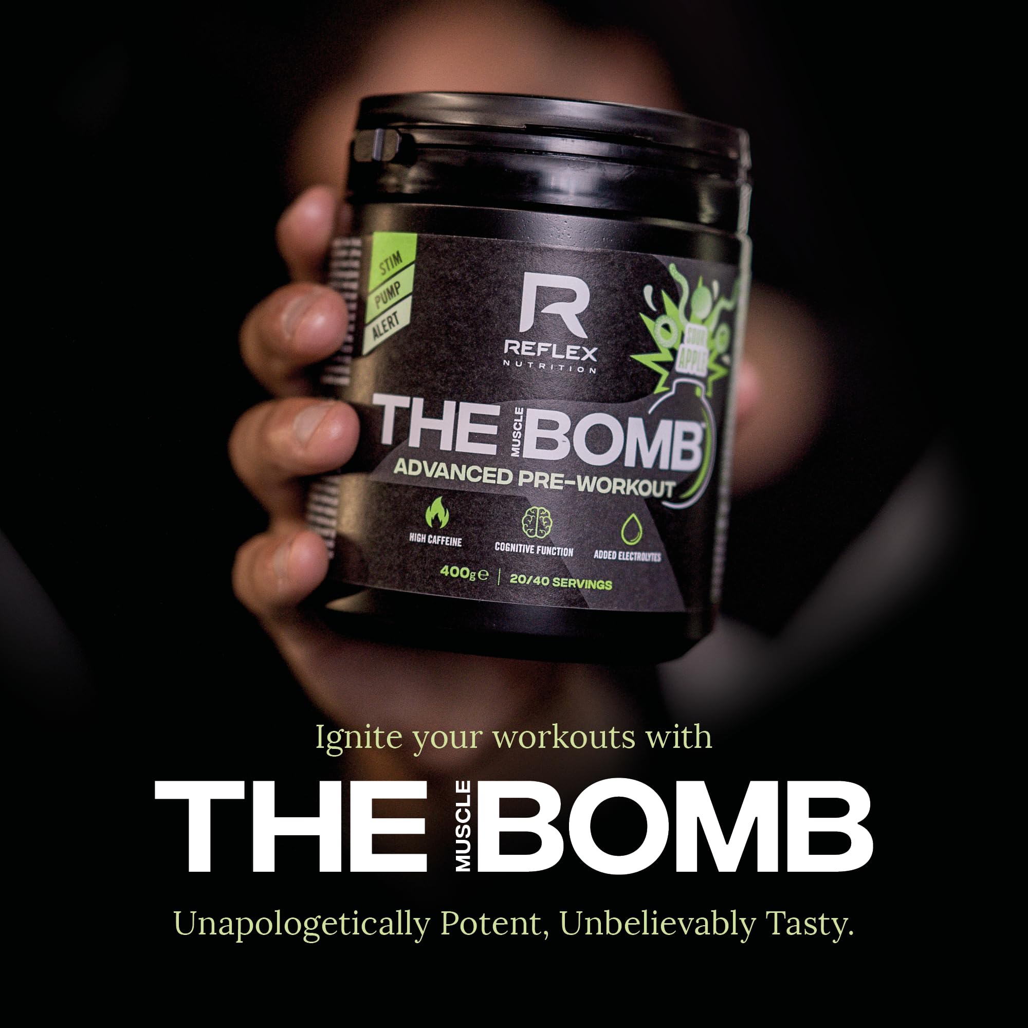 Reflex Nutrition The Muscle Bomb (40 serv) Sour Apple - Pre-Workout - Pre-Workout Booster
