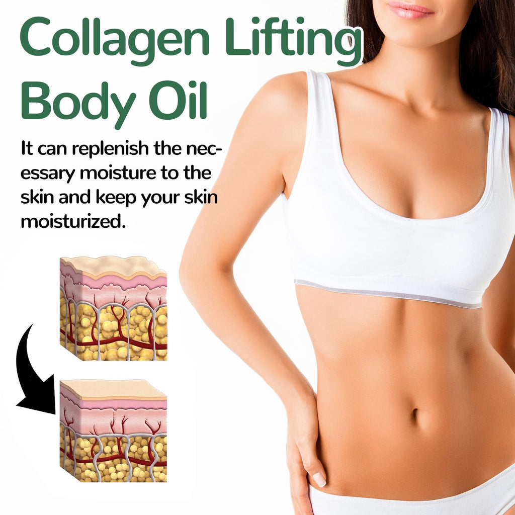 2PCS Collagen Body Oil Set - Firming, Moisturizing, and Nourishing Massage Oil for Skin Care