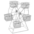 ASkinds Ferris Wheel Rotating Snack Serving Tray for French Fries, Fried Chicken, Dessert Carrier, Fried Food Display Stand for Carnival and Circus Theme Party Wedding Party Furnishing(Silvery)
