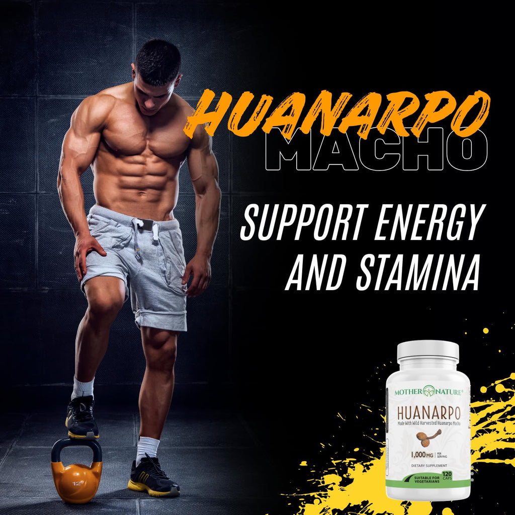 MNO Huanarpo Macho 1000mg Vegan Capsules for Men, 120 Count, Gluten-Free