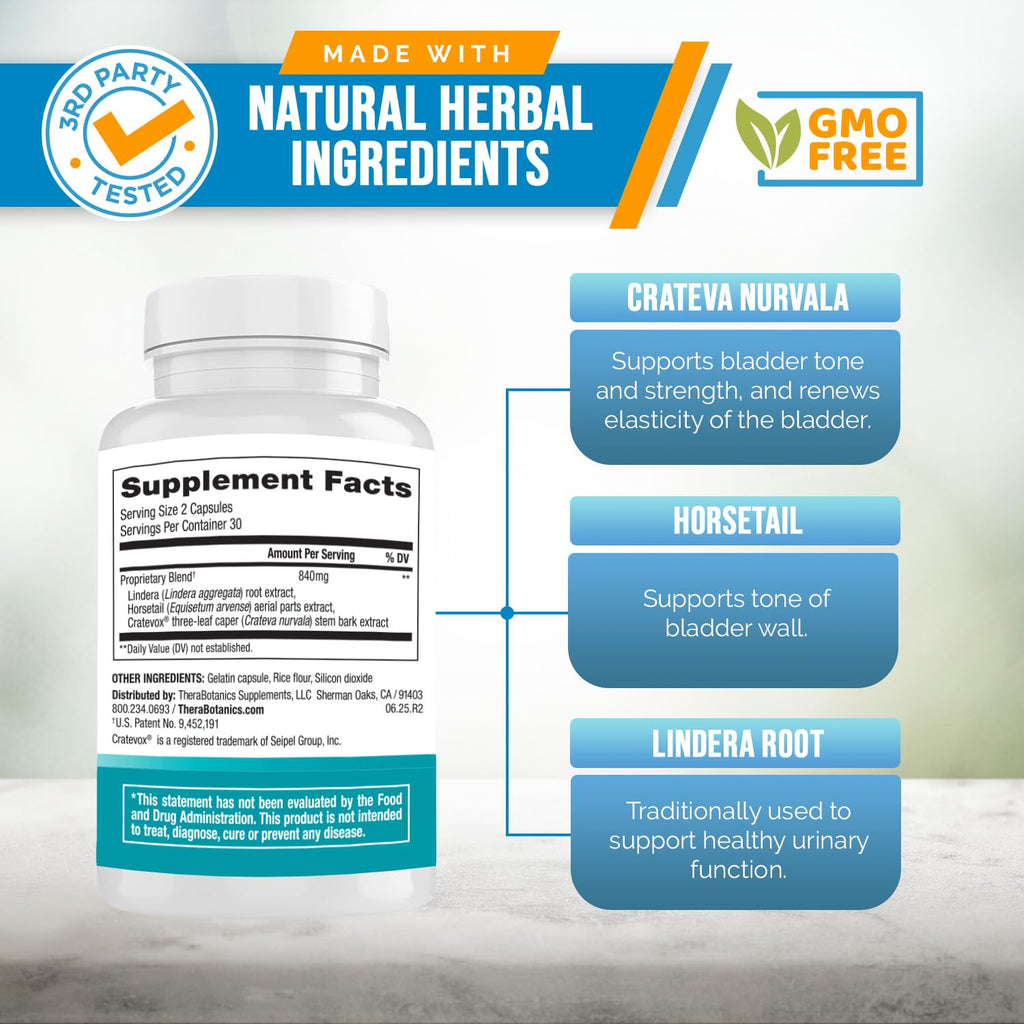Better Bladder - Bladder Support Supplement for Men & Women, 60 Capsules