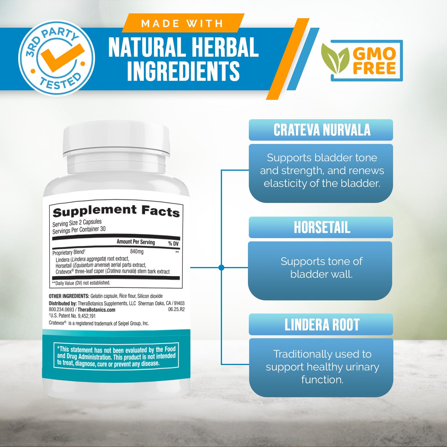 Better Bladder - Bladder Support Supplement for Men & Women, 60 Capsules