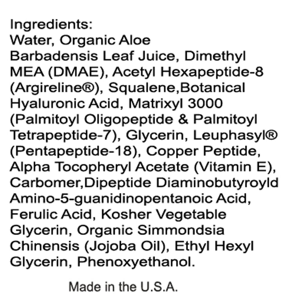 DNA Code®- No Needle Alternative-Argireline NeuroPeptides Wrinkle Reduce Moisturizer+Matrixyl 3000, Syn-Ake, SNAP-8, Copper Peptides