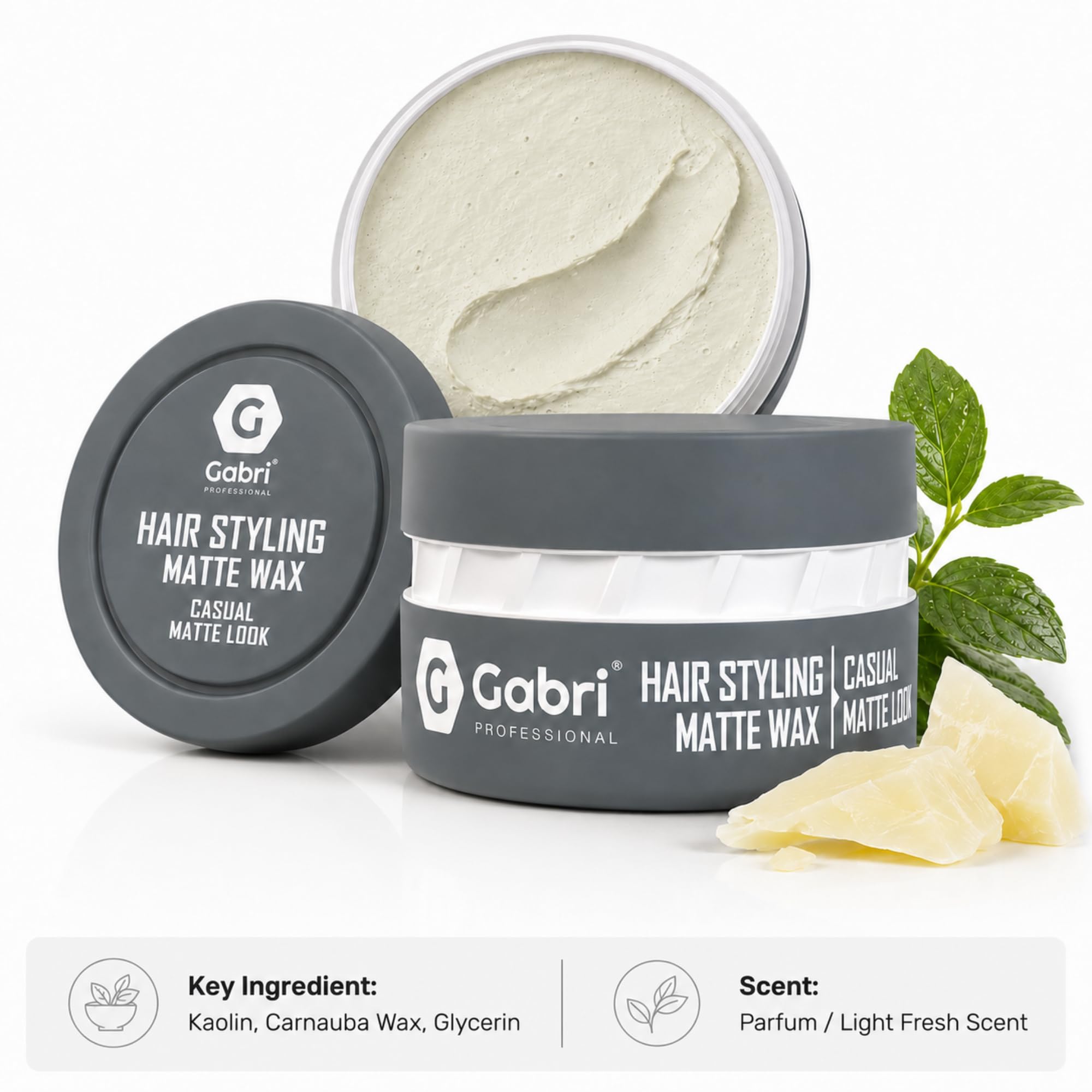 Gabri Hair Styling Wax 150ml, Hair Gel Wax, Edge Control, Maximum Control and Long Lasting, Men & Women Hair Wax (Casual Look)