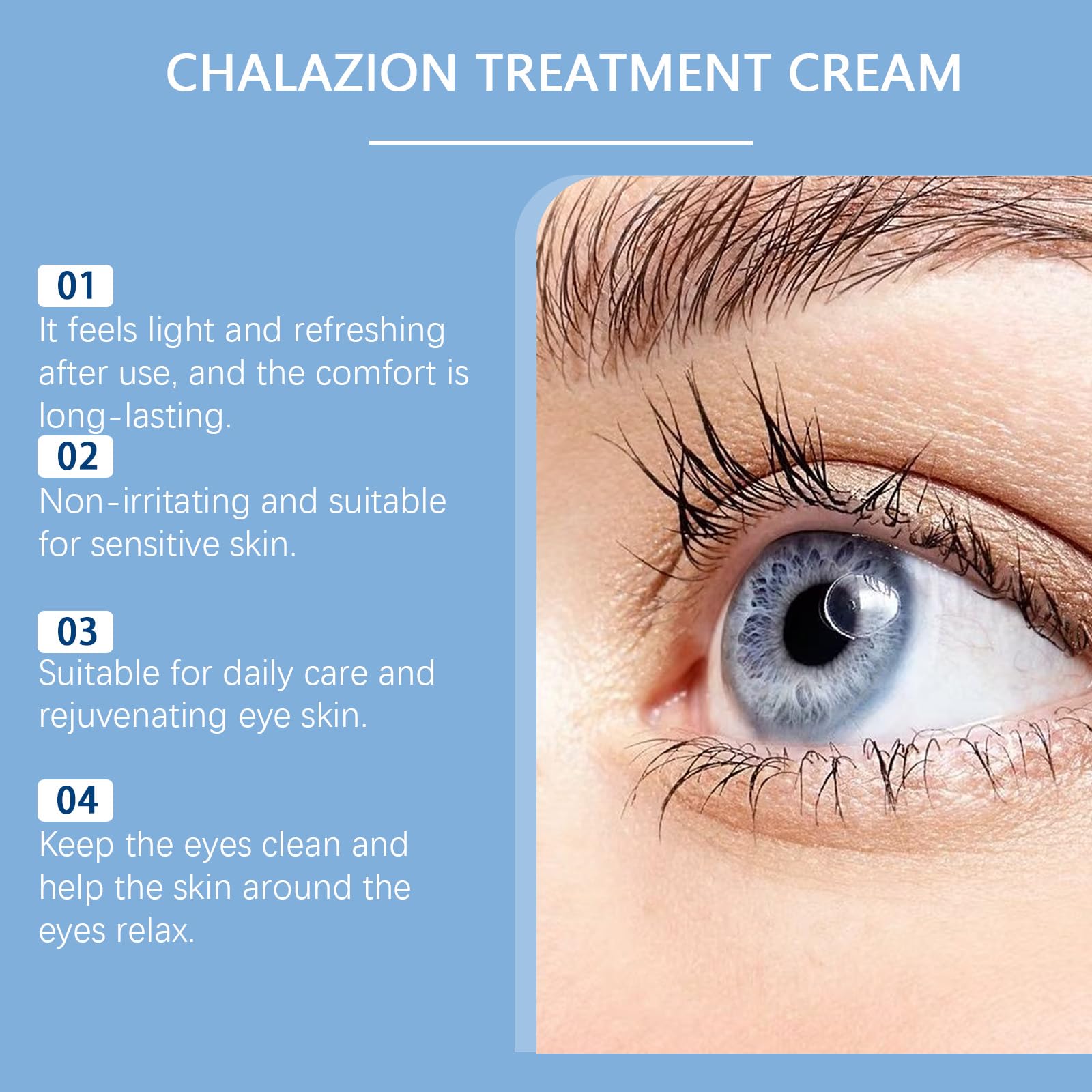2PCS Chalazion & Blepharitis Treatment Eye Cream, Chalazion Eye Treatment, Eyelid Cream for Blepharitis, Stye Treatment for Dry Eyes, Moisturizing Eyelid Cream for Daily Eye Care, Soothe, Hydrate