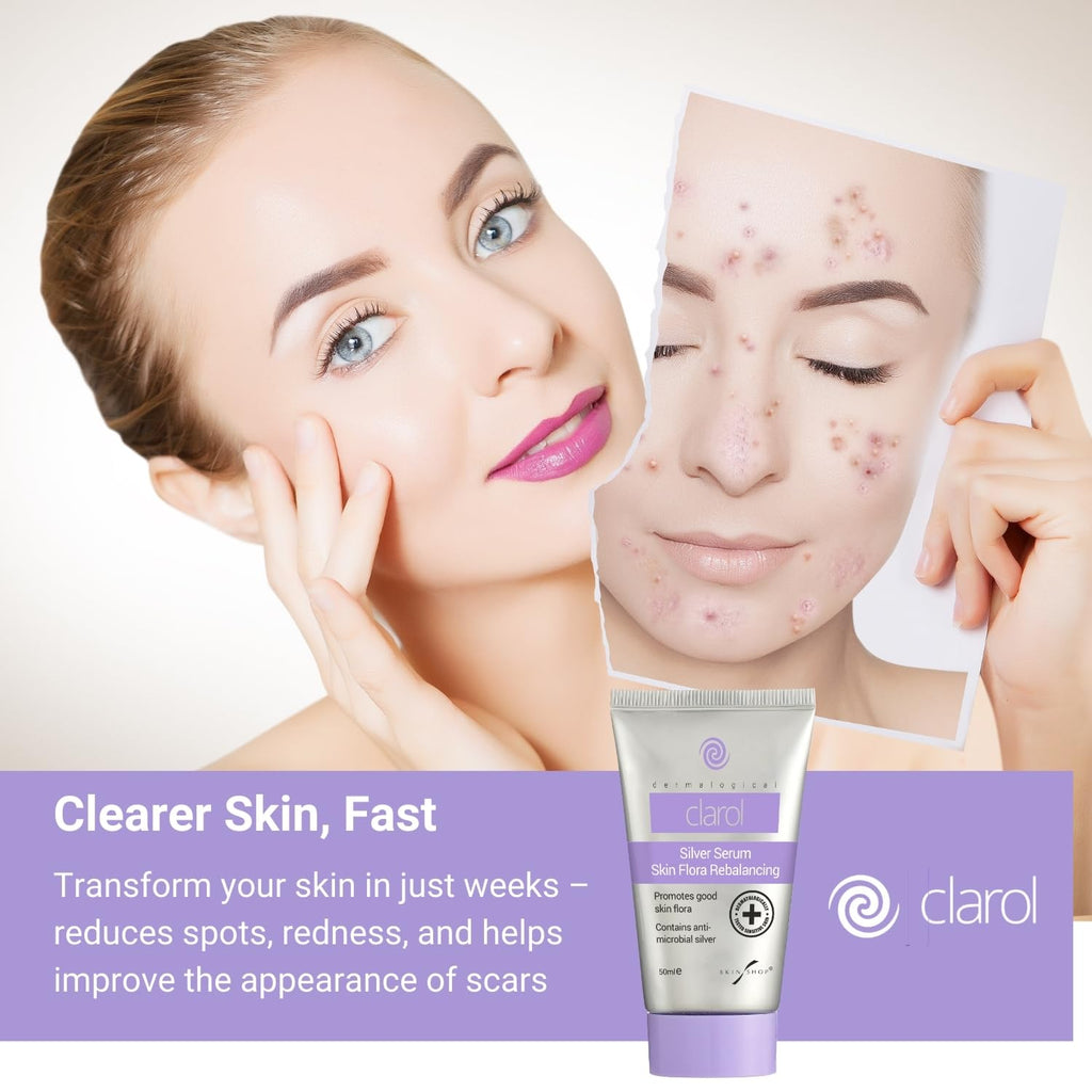 Clarol Silver Serum 50ml with MicroSilver for Blemish & Acne-Prone Skin