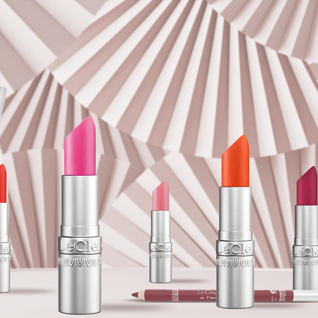 T. Leclerc Satin Lipstick - Intense Lustrous Moisturizing Creamy Formula High Impact Color Pigment Long Lasting Face Makeup Pink Lip Cream Hydrating Conditioning Stick Balm Made In France (Songe)