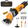Openhahaha 1200W Sheep Shears Clippers, 3200RPM 6-Speed Heavy Duty Electric Sheep Shears, 13T Blades, Professional Livestock Clippers for Farm Alpacas Goats with Video Guide (Orange)