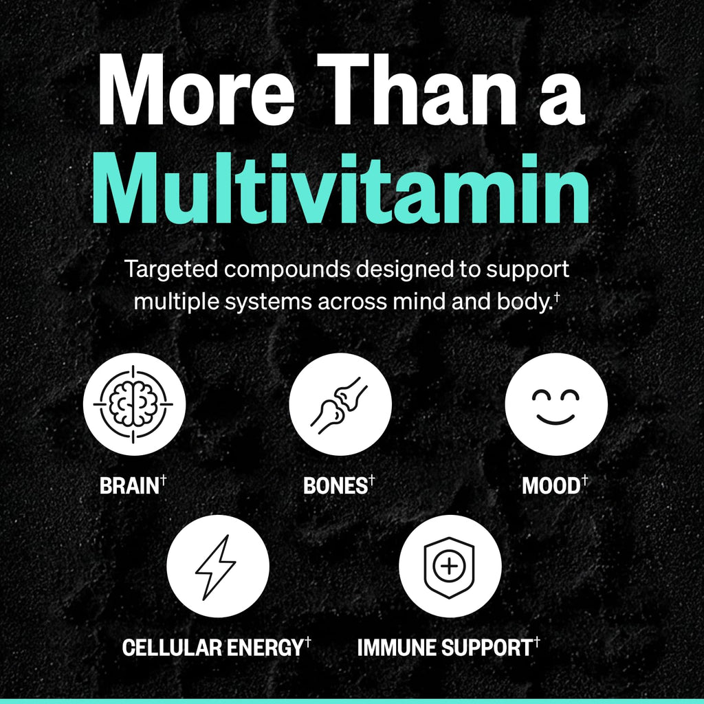 ONNIT Total Human Adult Multivitamin Comprehensive Capsule Packs with Day and Night Support, Daily Vitamin Packs for Men and Women, Dietary Supplement Capsules, 30-Day Supply, 60 Packs
