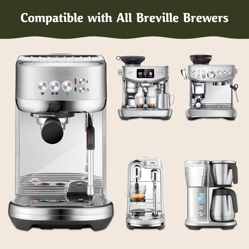 Breville Descaler (10 Uses) Specially Formulated to Descale and Clean Your Breville Espresso Machine Carbon Friendly Descaling Kit 2.5 Year Supply