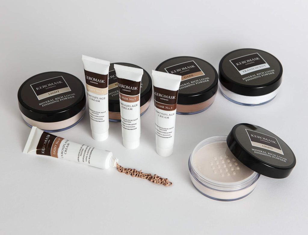 Keromask Full Coverage Concealer | LIGHT No 1 |Camouflage Makeup | Waterproof Concealer | Hypoallergenic | Vitiligo, Tattoo, Rosacea, Tattoo Cover | 24 Shades | 15ml