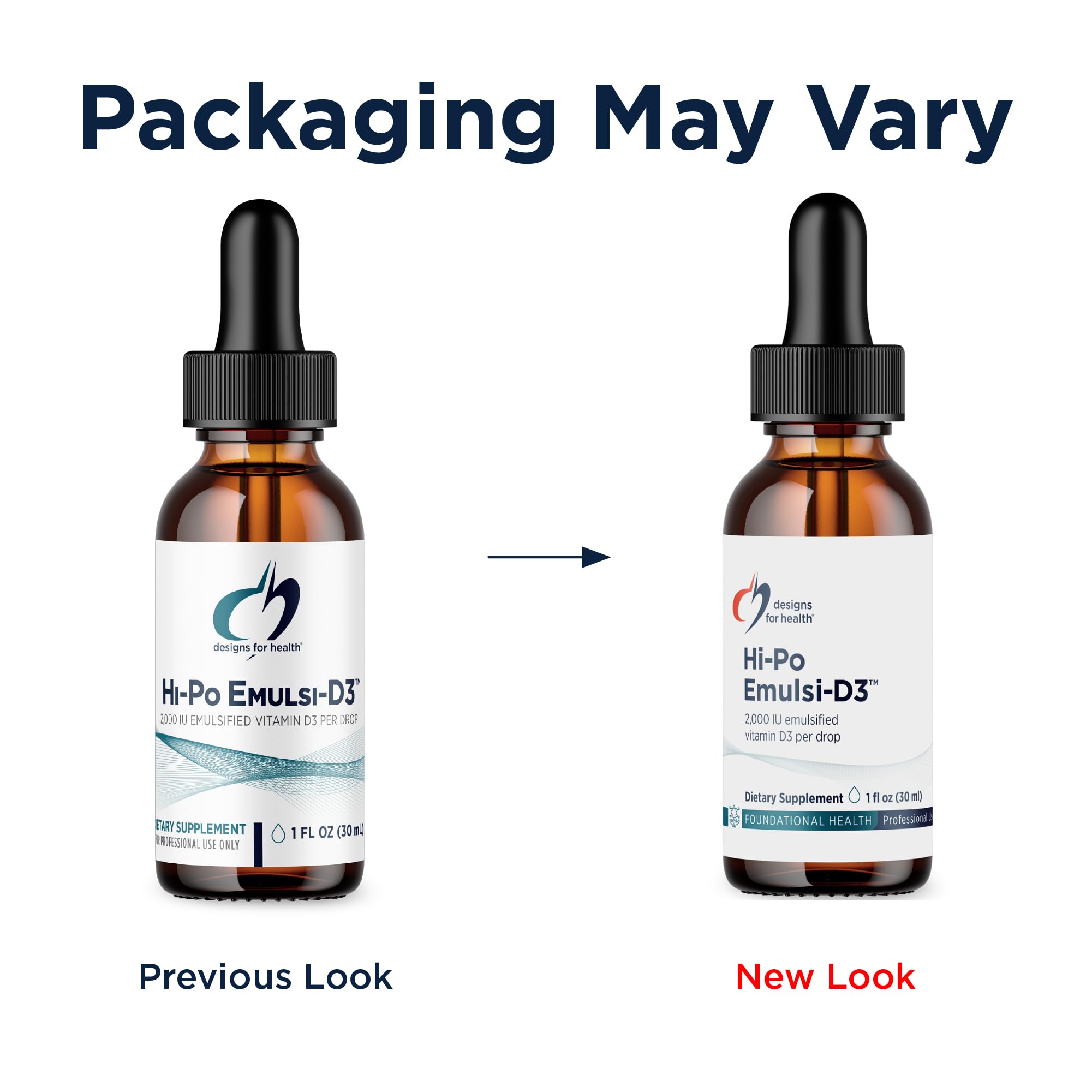 Designs for Health Hi-Po Emulsi Vitamin D Drops - Liquid Vitamin D 2000 IU, Highly Concentrated Vitamin D3 - Bone Health + Immune Support Supplement - 2000 IU Per Drop (1000 Servings / 1 Ounce)