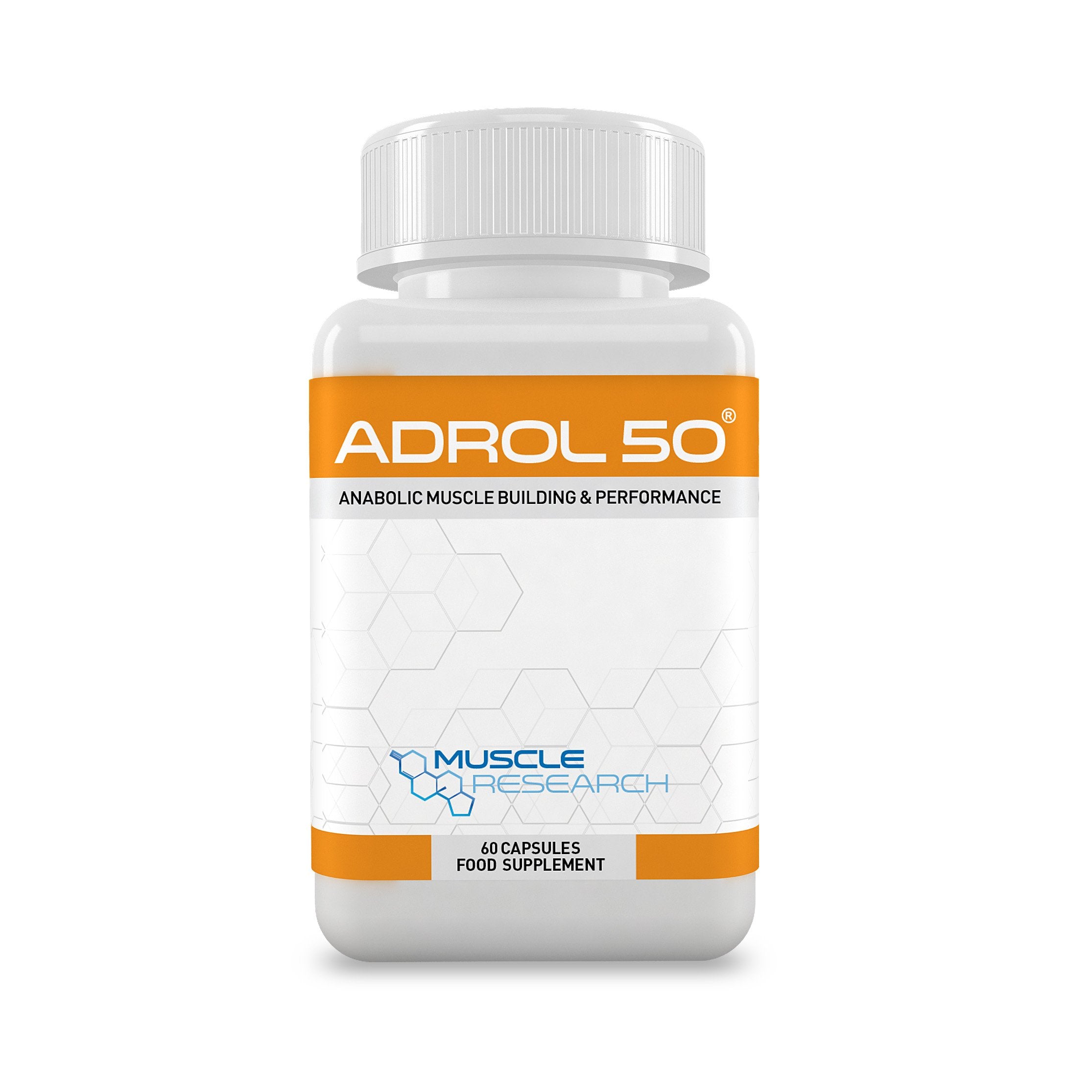 Muscle Research ADROL 50 - Advanced Bodybuilding Supplement - 60 Capsules - 30 Days Supply - UK Manufacture