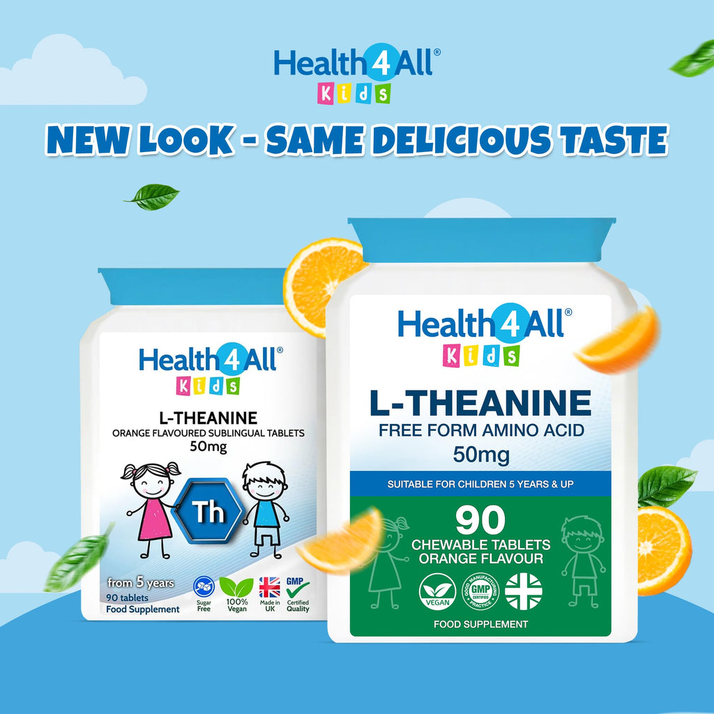 Kids L-Theanine 90 Chewable Tablets, 3 Months Supply, Attention Support