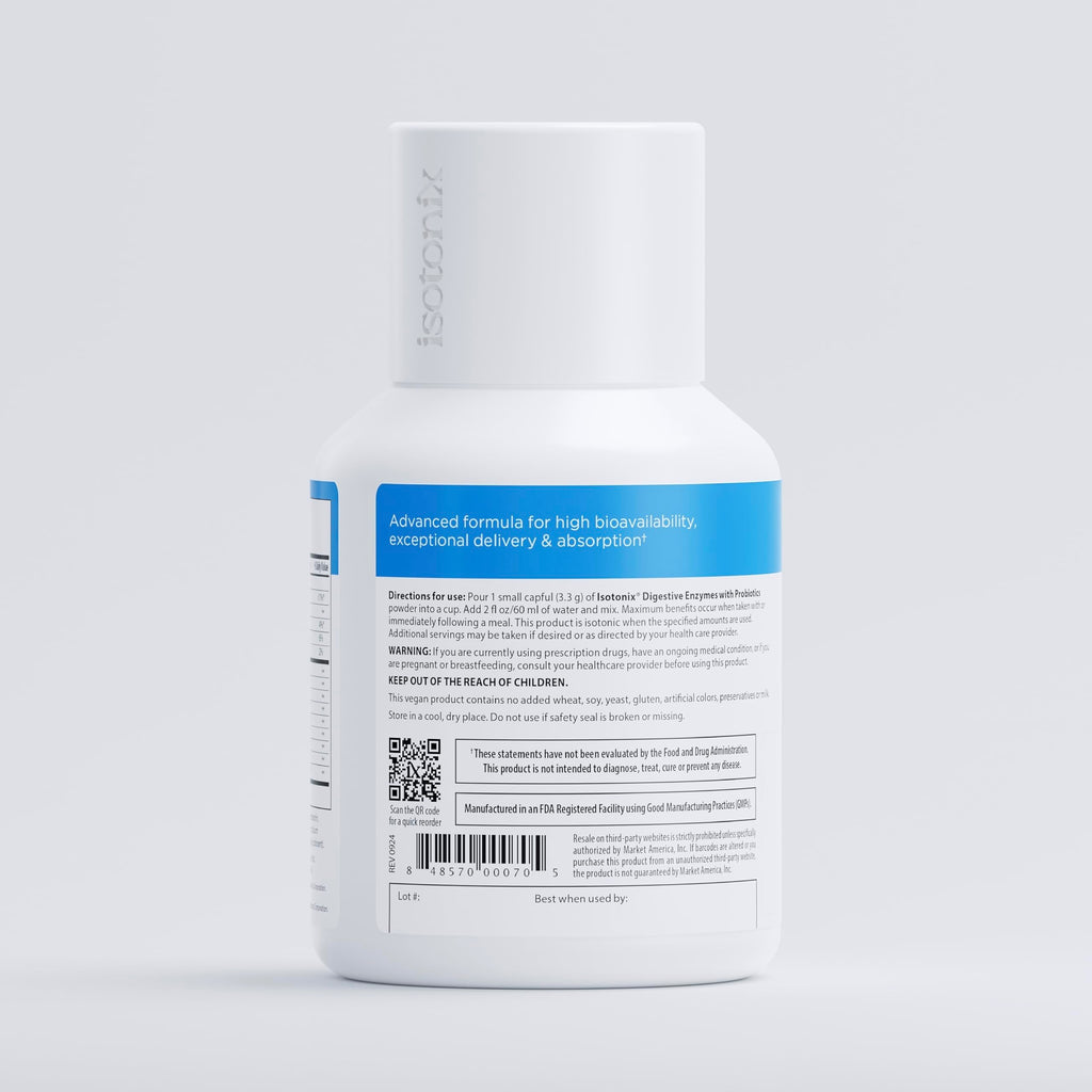 Isotonix® Digestive Enzymes with Probiotics | DigeZyme® Multi-Enzyme Complex & Lactospore® Bacillus Coagulans | Nutrient Absorption, Gut Balance & Digestive Health | Vegan, Gluten-Free | 90 Servings