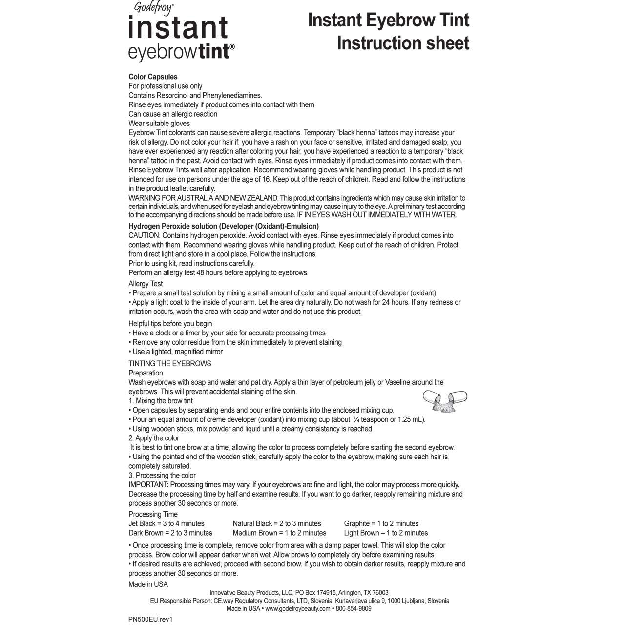 Godefroy Instant Eyebrow Tint for Men (Medium Brown)