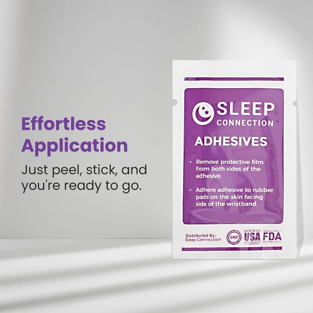 Sleep Connection Gel Adhesive Pads Replacement for Anti Snoring Wristband (6-Pack) - Reusable for Anti Snoring Device, Easy to Apply, Gentle on Skin, Self-Adhesive Pads