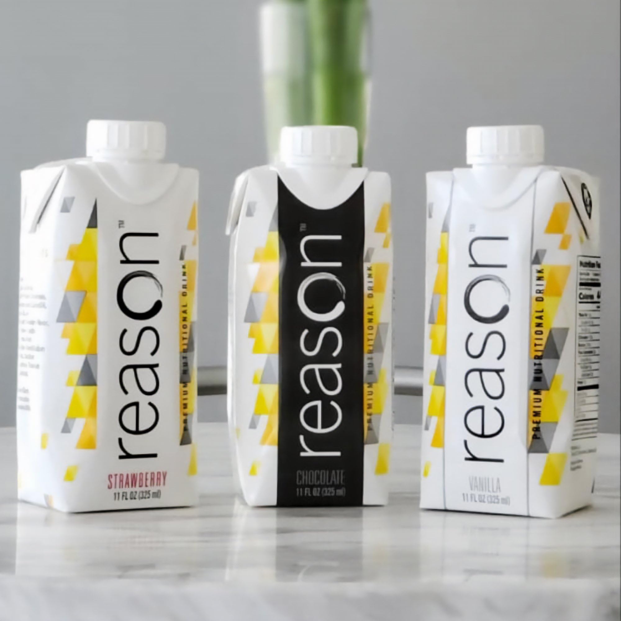 Reason Premium High Calorie Protein Drink - Free of Soy, Gluten, GMO, Artificial Flavors, and Sweeteners - NSF Certified, Lactose-Friendly and Great for Tube-Feeding - Vanilla, 11 oz