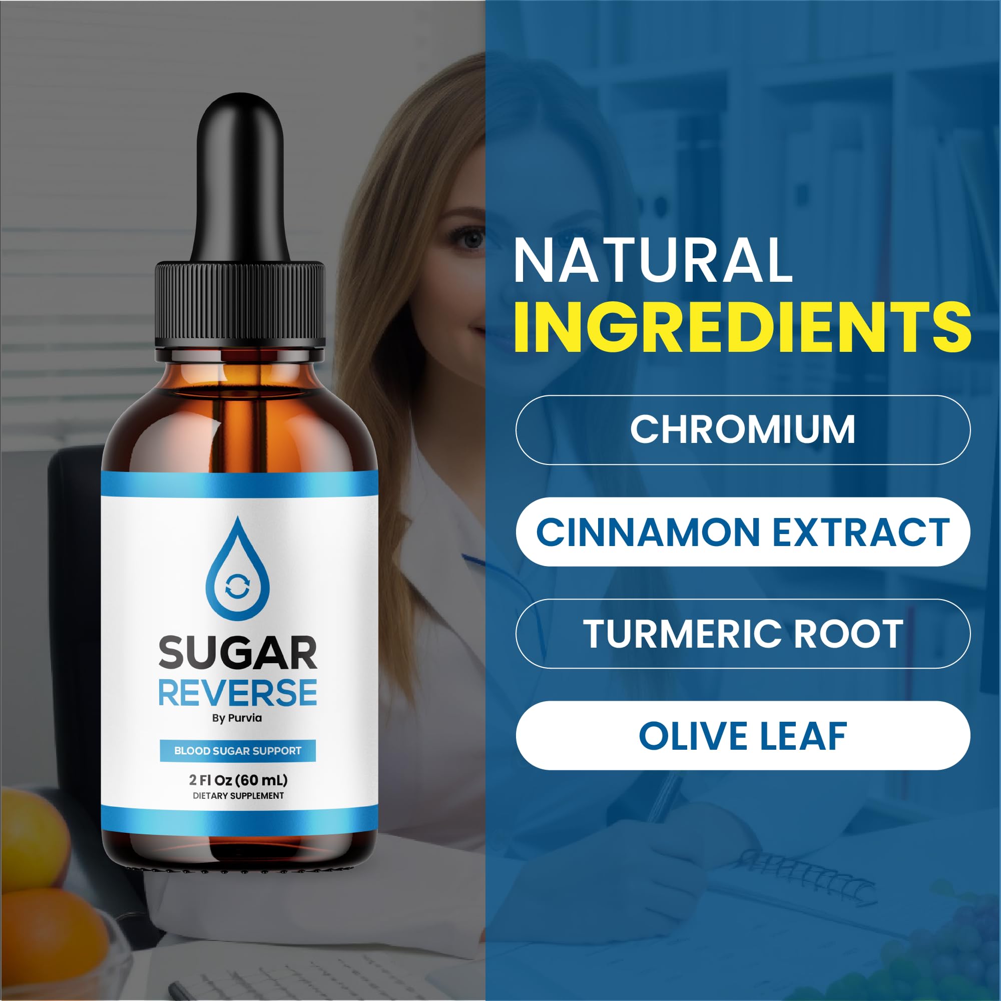 (5 Pack) Sugar Reverse Drops, Sugar Reverse Liquid Drops Supplement Advanced Formula Vitamin Supplement with Chromium, Maximum Strength, SugarReverse Drops Official Formula, Sugar Reverse (5 Bottle)