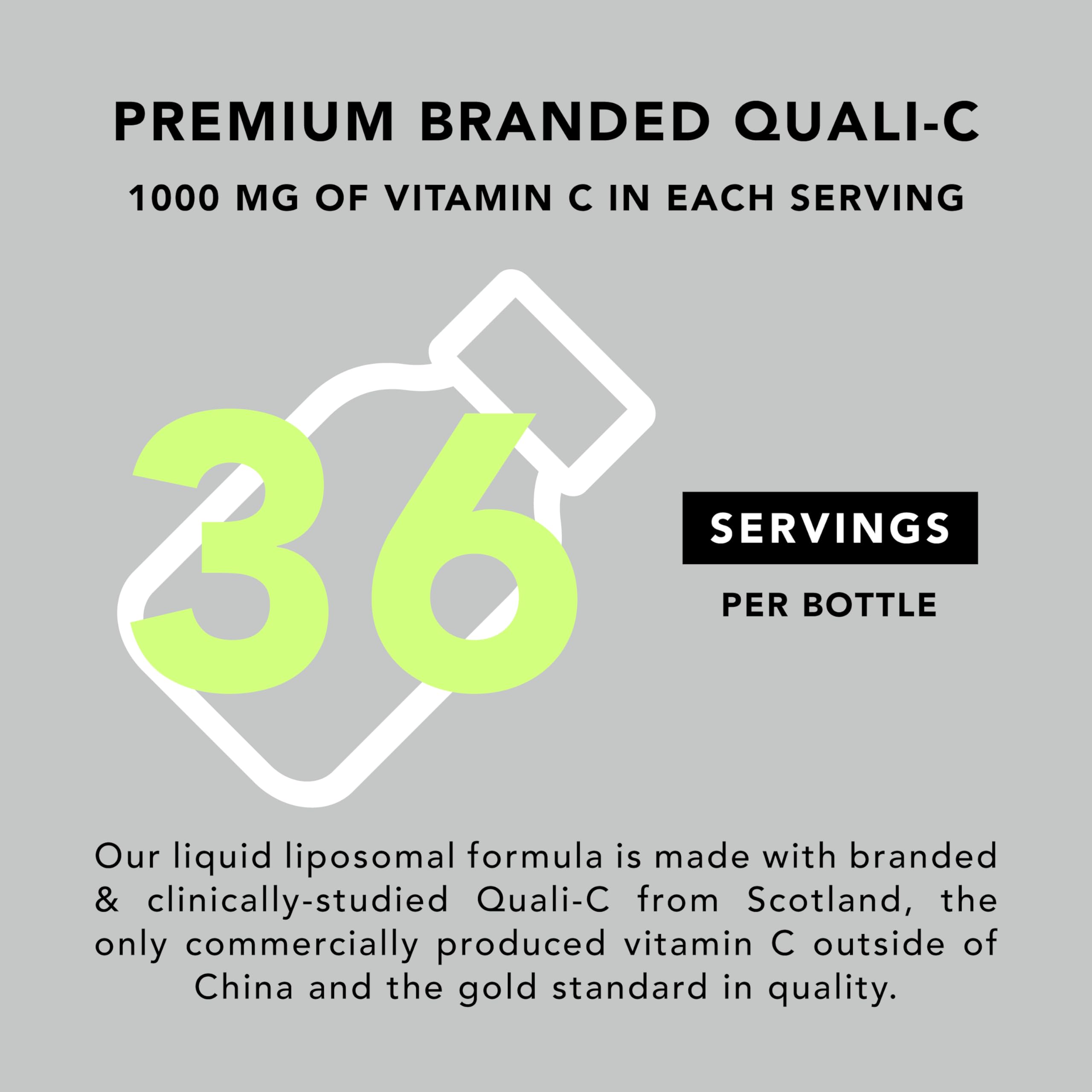 AMANDEAN Liposomal Vitamin C 1000mg. Liquid VIT C Supplement. Immune Support, Skin Health, Collagen Production. Fast Absorbing Antioxidant Delivery. Quali-C, Soy-Free, Vegan, Non-GMO.