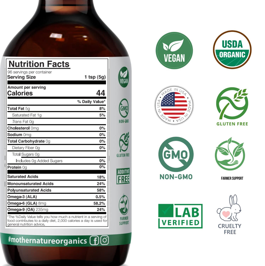 MNO Black Seed Oil High TQ 2% Nigella Sativa, 16 oz, Cold Pressed