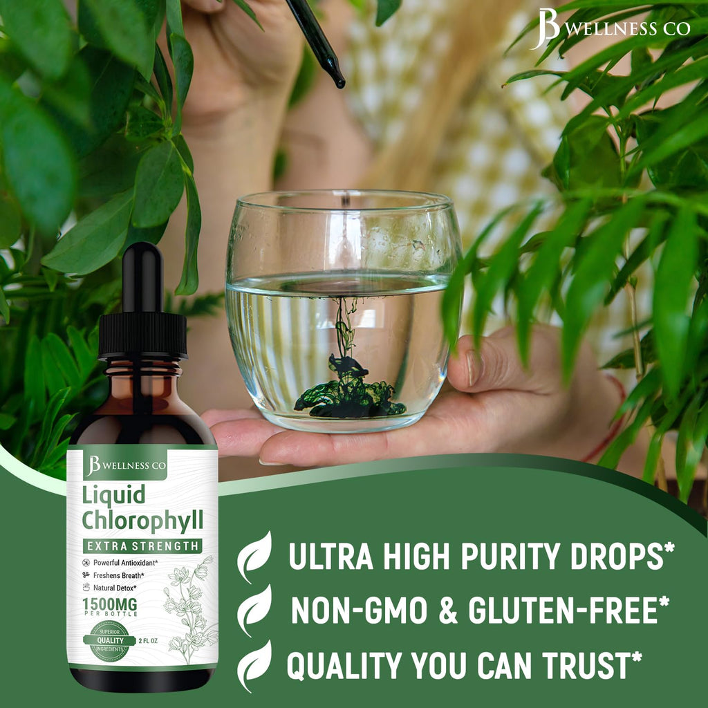 [2-Pack] Liquid Chlorophyll Drops - All-Natural Concentrate – Immune System Support, Energy Booster, and Digestion – from Mulberry Leaves - 240 Servings - [2-Pack]