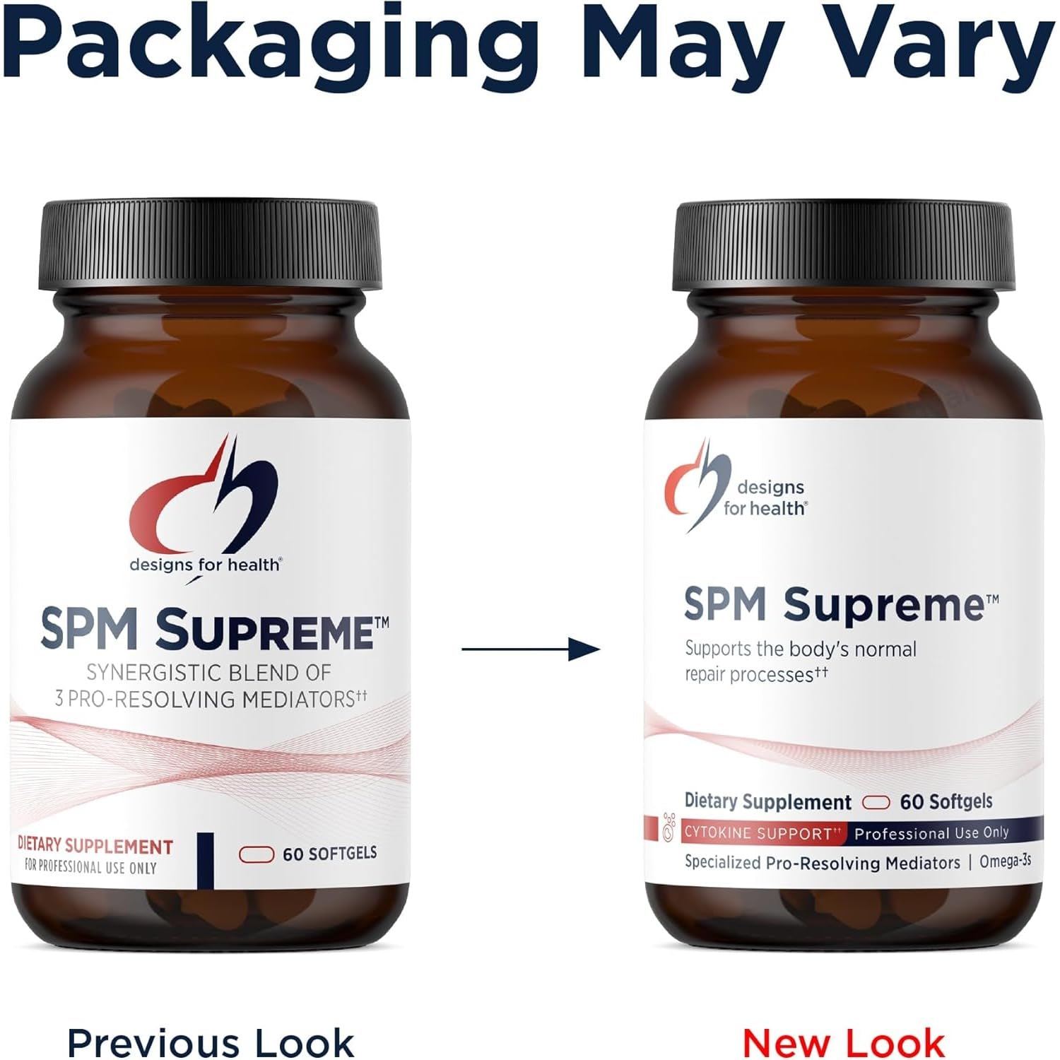 Designs for Health SPM Supreme - 3 Specialized Pro-Resolving Mediators from Fish Oil - Omega 3 Fatty Acids Supplement, SPM Fish Oil (60 Softgels)